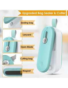 Mini Sello de Bolsas FEPPO 2 en 1 Térmico con Cortador 2