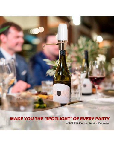Acelerador de Vino Eléctrico WINIRINA 812P Recargable USB