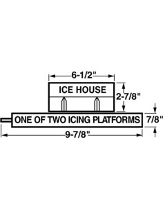 Kit Casa de Hielo y Plataforma Walthers 25 x 9.5 cm 2