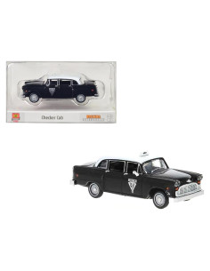 Modelo de Coche Checker Cab 1974 Negro y Blanco Brekina 1/87