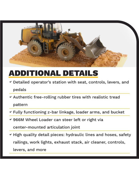 Cargadora de Ruedas Caterpillar 966M Diecast Masters 1:50