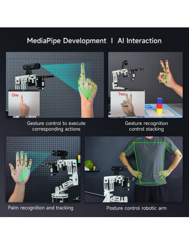 Coche Robot Yahboom DOFBOT PRO con AI y Cámara 3D