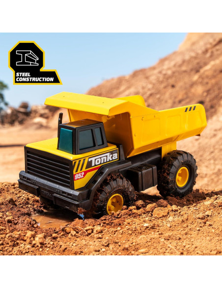 Camión Volquete Tonka Steel Classics 28x43 cm - Juguete Resistente