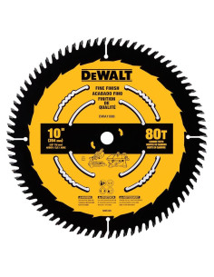 Sierra de mesa DEWALT 25,4 cm 80 dientes acabado fino