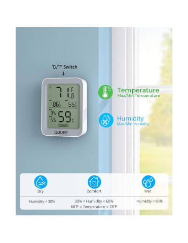 Higrómetro Digital Bluetooth Govee H5075 con Pantalla LCD