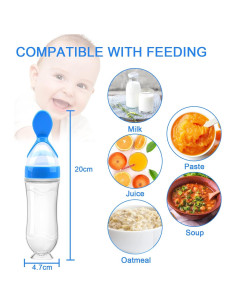 Alimentador de Comida para Bebé Welcoyo con 6 Chupetes y Cucharas 2