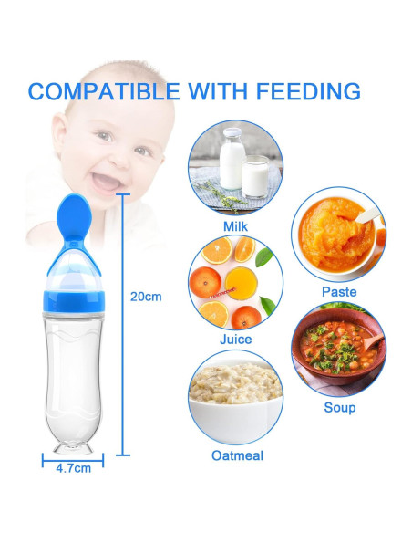 Alimentador de Comida para Bebé Welcoyo con 6 Chupetes y Cucharas