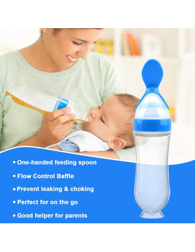 Alimentador de Comida para Bebé Welcoyo con 6 Chupetes y Cucharas