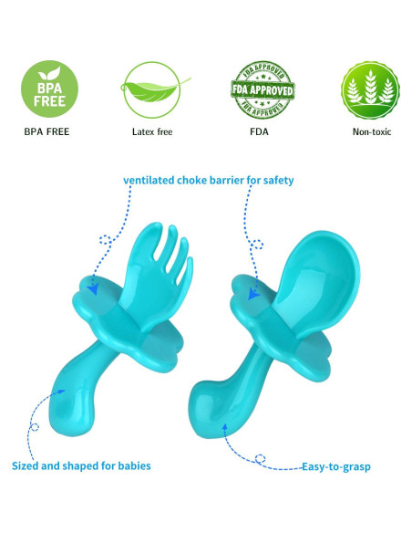 Alimentador de Comida para Bebé Welcoyo con 6 Chupetes y Cucharas