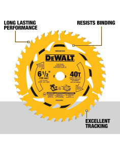 Hoja de sierra circular DEWALT 165 mm 40T DWA261240 2