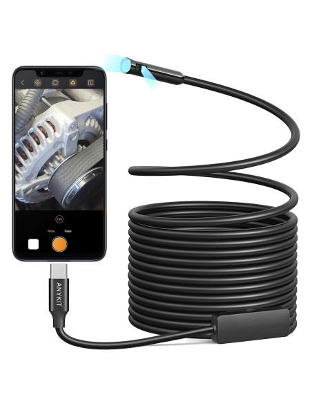 Cámara Endoscópica Doble Lente Anykit 5m IP67 Tipo-C