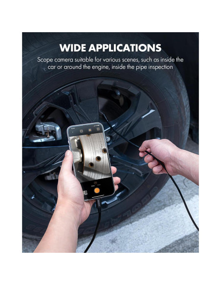 Cámara Endoscópica Doble Lente Anykit 5m IP67 Tipo-C