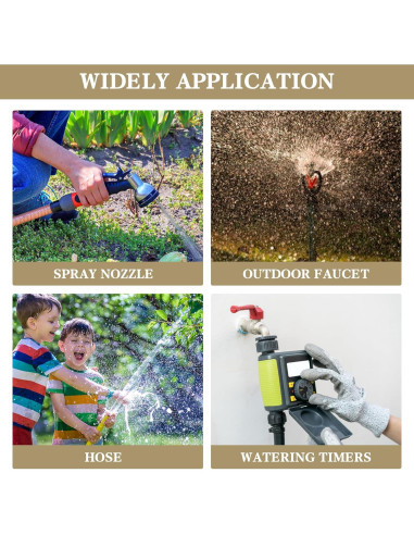 Kit de Reparación de Manguera de Jardín Hourleey - Aluminio, 6 Piezas