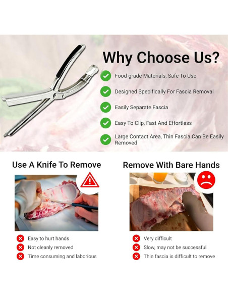 Herramienta de Eliminación de Membrana de Costilla Cumulus Ribmem Pro - Acero Inoxidable