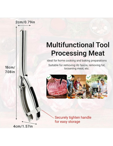 Herramienta de Eliminación de Membrana de Costilla Cumulus Ribmem Pro - Acero Inoxidable