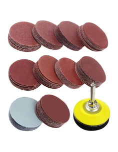 Kit de Lijado Coceca 100pcs 50mm con Discos y Almohadilla