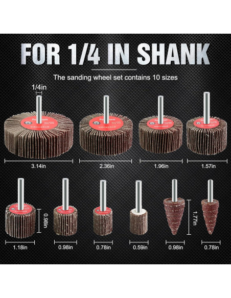 Juego de 20 Ruedas de Lijado Pukamam 80 Granos para Taladro