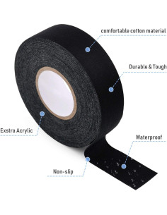 Cinta Deportiva MEZUT Negra 2 Rollos 2.54 cm x 24.69 m 2