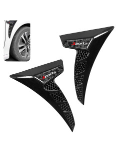 Calcomanías de Ventilación Lateral MOXRUQ 2PCS Negro