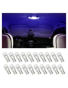 30 Bombillas LED 194 RGOAANC 6000K Azul 2W 360 Sin Errores