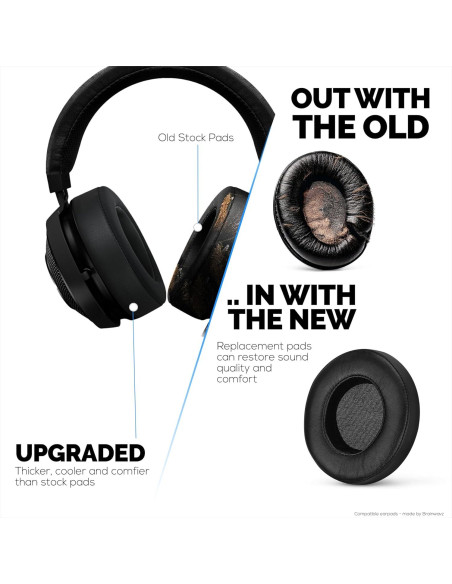 Almohadillas Híbridas Brainwavz para Razer Kraken PRO V2 7.1