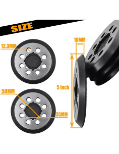 Pad de Lijadora Orbital Dewalt 12.7 cm con Gancho y Bucle 2