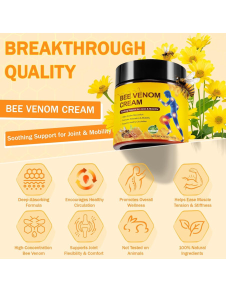 Crema de Veneno de Abeja SOLOTREE 120g para Articulaciones y Piel