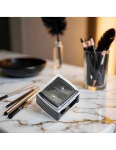 Sacapuntas de Lápiz de Maquillaje SquarezhenBo Doble Orificio 2