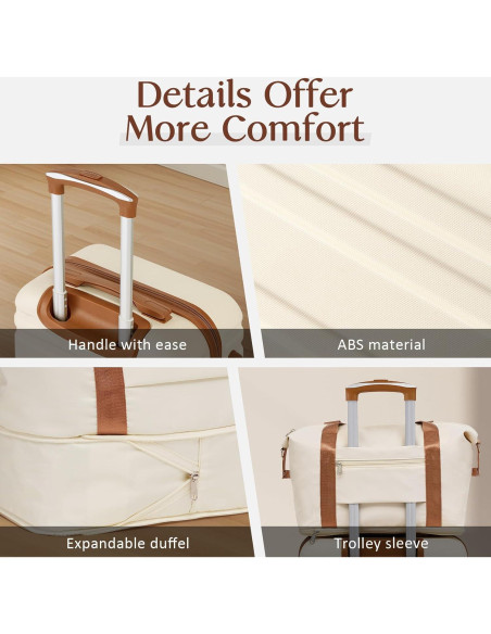 Conjunto de Maletas Coolife 3 Piezas Verde Oscuro con Candado TSA