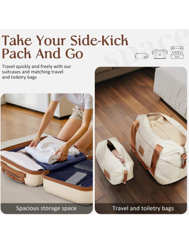 Conjunto de Maletas Coolife 3 Piezas Verde Oscuro con Candado TSA