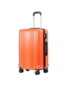 Maleta Coolife 20" Naranja PC+ABS con Cerradura TSA