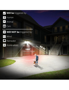 Luces de Seguridad LED AmeriTop 35W 3500LM con Sensor de Movimiento 2