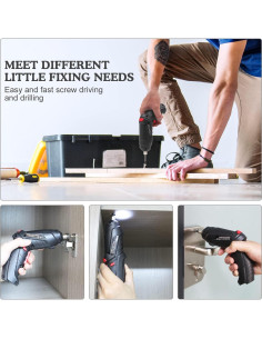 Destornillador Eléctrico MYMULIKE 3.6V Inalámbrico con 47 Acc. 2