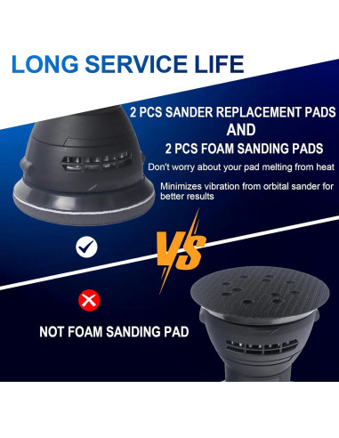 4 Piezas Almohadillas de Lijado 12.7 cm Dewalt DWE6421