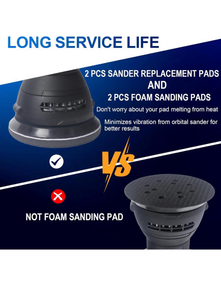 4 Piezas Almohadillas de Lijado 12.7 cm Dewalt DWE6421