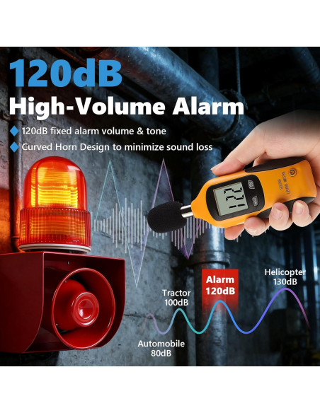 Alarma Sirena Industrial Saladulce 120dB IP65 con Luz Estroboscópica