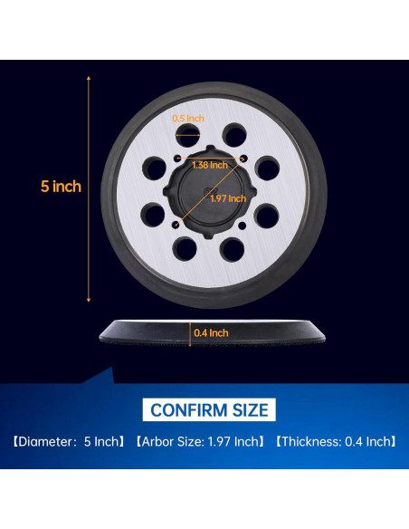 4 Piezas Almohadillas de Lijado 12.7 cm Dewalt DWE6421