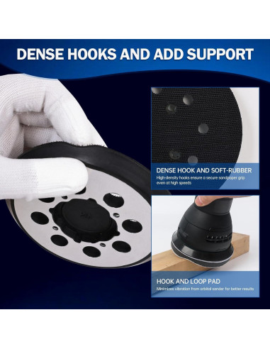 4 Piezas Almohadillas de Lijado 12.7 cm Dewalt DWE6421