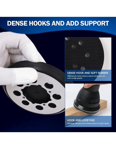 4 Piezas Almohadillas de Lijado 12.7 cm Dewalt DWE6421