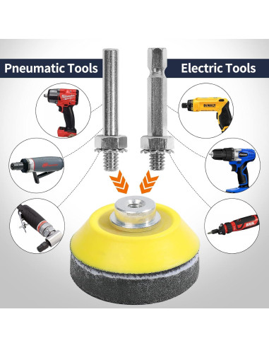 120 Discos de Lijado 7.5 cm Pomsare con Almohadillas y Ejes