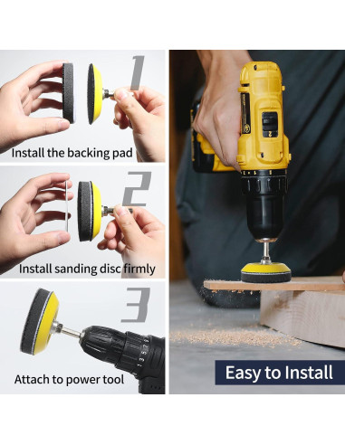 120 Discos de Lijado 7.5 cm Pomsare con Almohadillas y Ejes