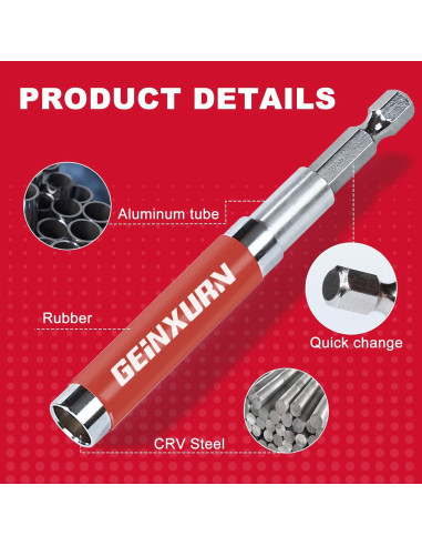 5 Piezas Soporte de Broca Magnético GEINXURN GSLB005