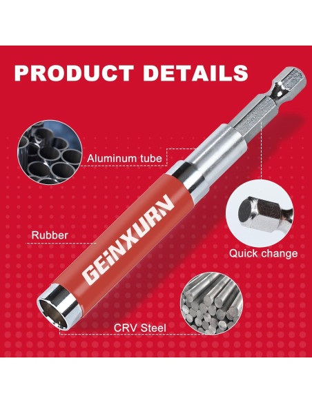 5 Piezas Soporte de Broca Magnético GEINXURN GSLB005