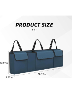 Organizador de Maletero de Coche Tioollev Impermeable 97x32cm 2