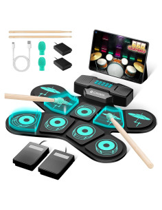 Pad de Batería Electrónica CAHAYA 9 Pads Plegable 0.72 kg