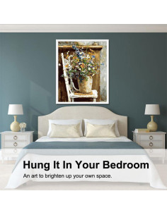 Kit de Pintura por Números BAISITE Jarrón de Margaritas 50.8x40.6cm 2