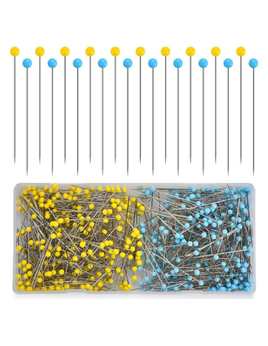 500 Alfileres Rectos GXLWJXWLV con Cabeza de Vidrio 4.45cm