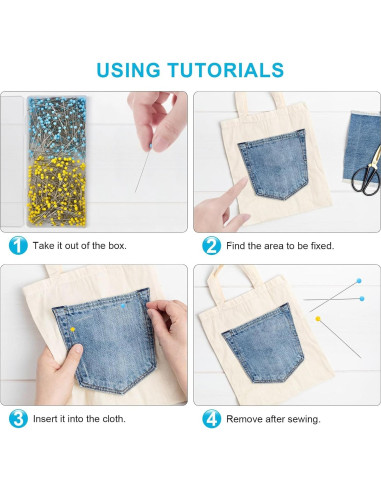 500 Alfileres Rectos GXLWJXWLV con Cabeza de Vidrio 4.45cm