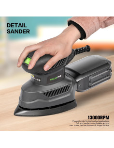 Lijadora de Detalle GALAX PRO 13000 RPM 1.17 kg con 20 Lijas 2