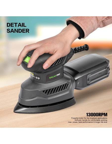 Lijadora de Detalle GALAX PRO 13000 RPM 1.17 kg con 20 Lijas